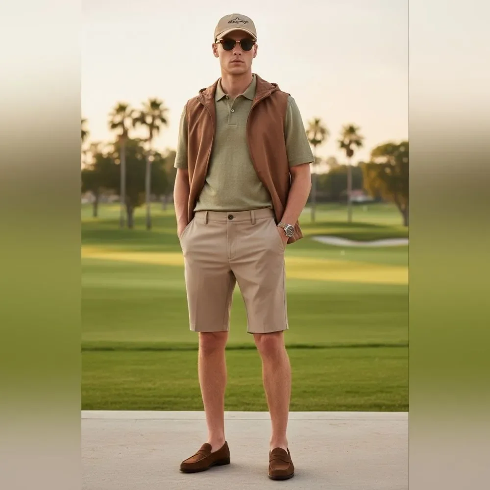 Men's Performance Chino Shorts - Beige